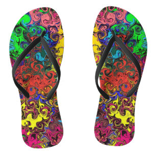 Abstract Colourful Twirlers / Flip Flops