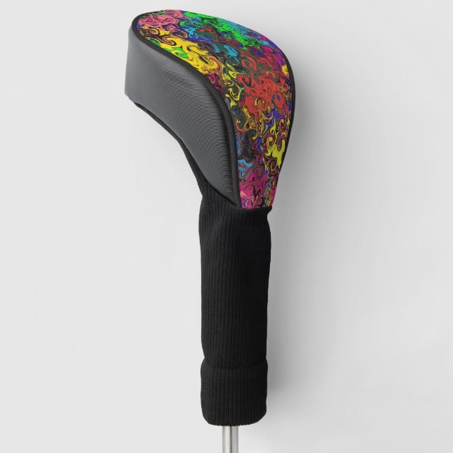 Abstract Colourful Twirlers / Golf Head Cover (Angled)