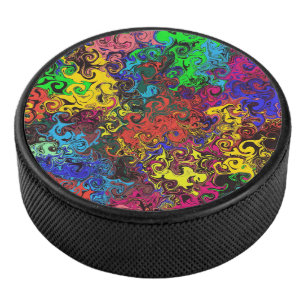 Abstract Colourful Twirlers / Hockey Puck