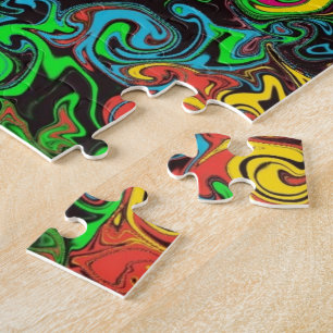 Abstract Colourful Twirlers / Jigsaw Puzzle