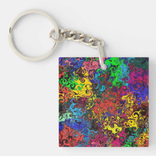 Abstract Colourful Twirlers / Keychain