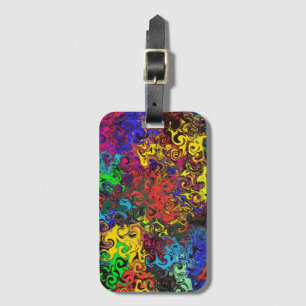 Abstract Colourful Twirlers / Luggage Tag