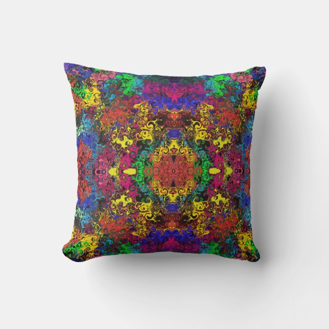 Abstract Colourful Twirlers / Mirror / Throw Pillow (Front)