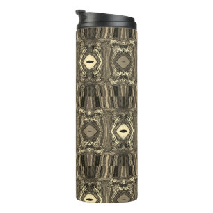Abstract Colourful Twirlers P & P Half Brick Sepia Thermal Tumbler