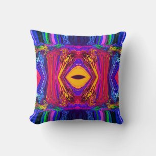 Abstract Colourful Twirlers / P & P / Mirror Miami Throw Pillow