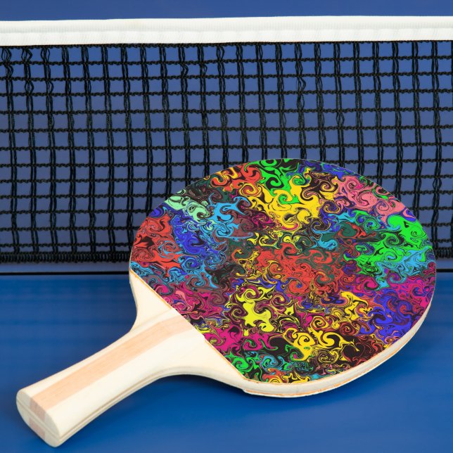 Abstract Colourful Twirlers / Ping Pong Paddle (Insitu)