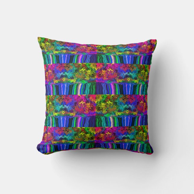 Abstract Colourful Twirlers / Pushed / Basic x 2 / Throw Pillow (Front)