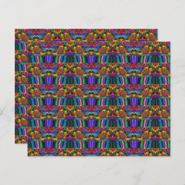 Abstract Colourful Twirlers / Pushed / Half Drop / (Front/Back)