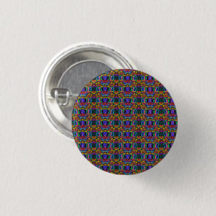 Abstract Colourful Twirlers / Pushed / Half Drop / 1 Inch Round Button
