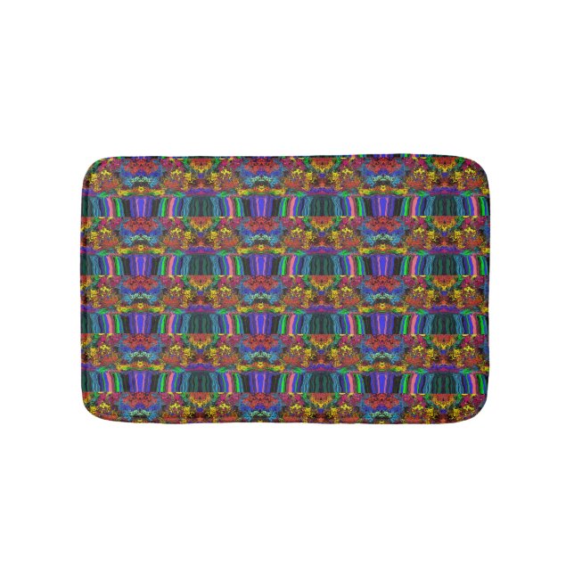 Abstract Colourful Twirlers / Pushed / Half Drop / Bath Mat (Front)
