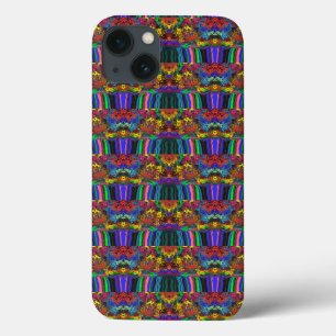 Abstract Colourful Twirlers / Pushed / Half Drop / iPhone 13 Case