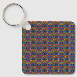 Abstract Colourful Twirlers / Pushed / Half Drop / Keychain