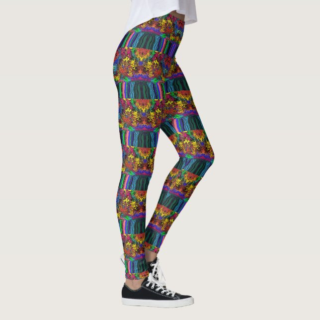 Abstract Colourful Twirlers / Pushed / Half Drop / Leggings (Right)