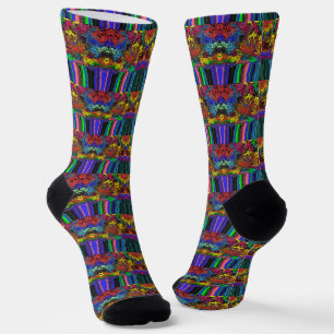 Abstract Colourful Twirlers / Pushed / Half Drop / Socks