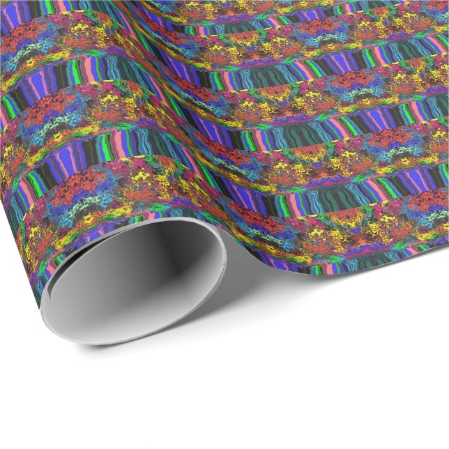 Abstract Colourful Twirlers / Pushed / Half Drop / Wrapping Paper (Roll Corner)