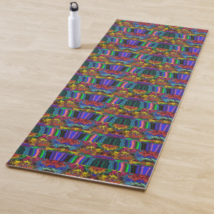 Abstract Colourful Twirlers / Pushed / Half Drop / Yoga Mat
