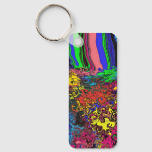 Abstract Colourful Twirlers / Pushed / Keychain