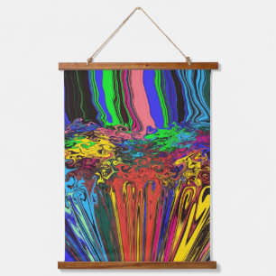 Abstract Colourful Twirlers / Pushed & Pinched / Hanging Tapestry