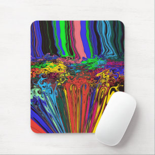 Abstract Colourful Twirlers / Pushed & Pinched / Mouse Pad