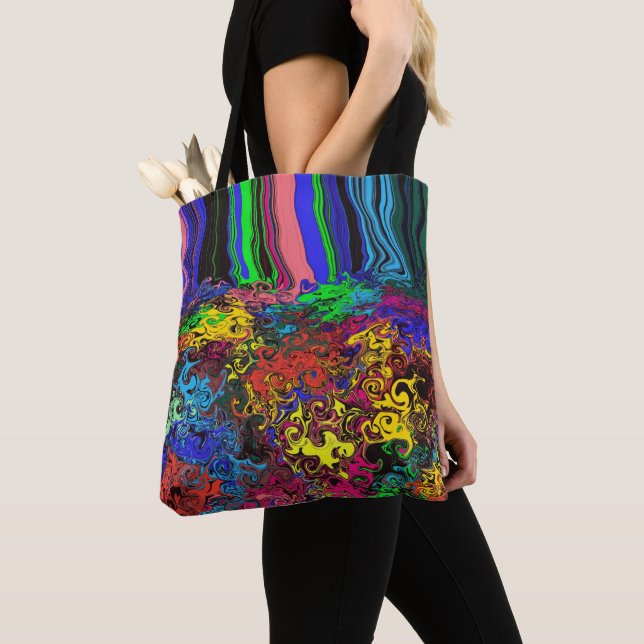 Abstract Colourful Twirlers / Pushed / Tote Bag (Close Up)