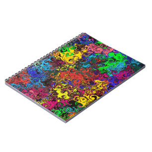 Abstract Colourful Twirlers / Spiral Notebook
