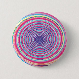 Abstract Colourful TWIRLING SPIRAL OPTICAL ILLUSIO 2 Inch Round Button