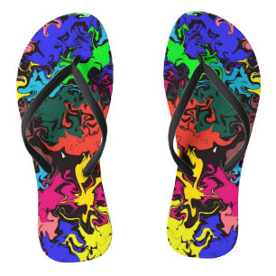 Abstract Colourful Twirls /  Flip Flops