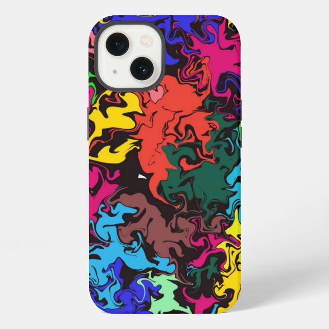 Abstract Colourful Twirls /  iPhone Case (Back)