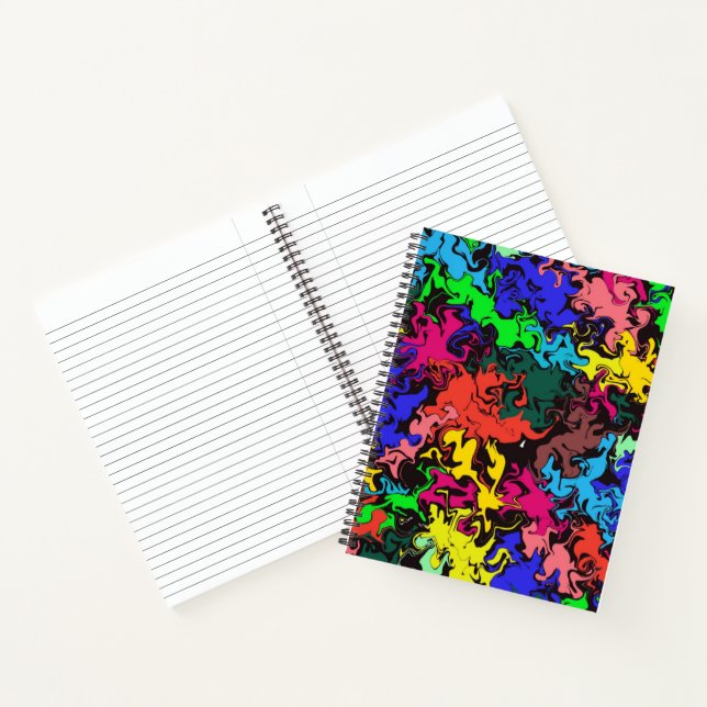 Abstract Colourful Twirls / Journal  (Inside)