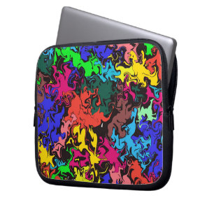 Abstract Colourful Twirls / Laptop Sleeve