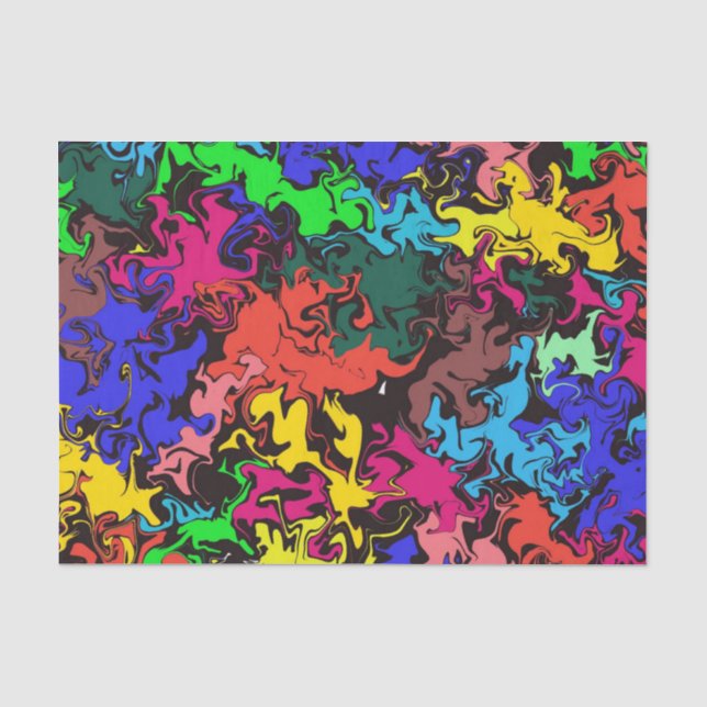 Abstract Colourful Twirls /  Tissue Paper (Front)