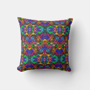 Abstract Colourful Twirly / Half Brick / Throw Pillow
