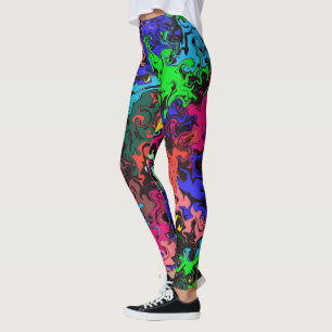 Abstract Colourful Twirly / Leggings