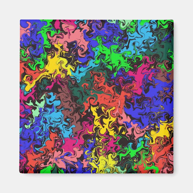 Abstract Colourful Twirly /  Magnet (Front)
