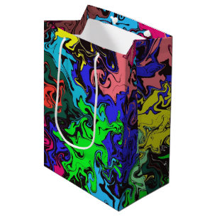Abstract Colourful Twirly /  Medium Gift Bag