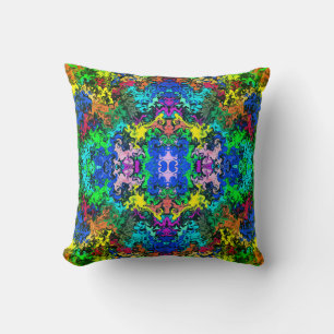 Abstract Colourful Twirly / Mirror / Greenleaf / Throw Pillow