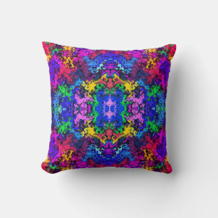 Abstract Colourful Twirly / Mirror / Miami / Throw Pillow