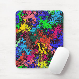 Abstract Colourful Twirly / Mouse Pad