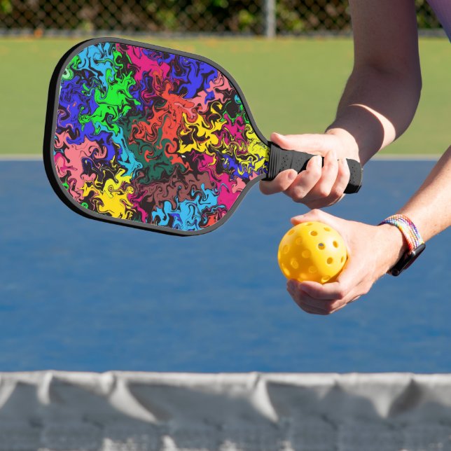 Abstract Colourful Twirly /  Pickleball Paddle (Insitu)