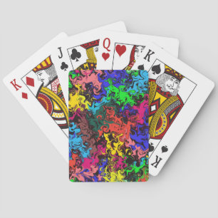 Abstract Colourful Twirly /  Playing Cards