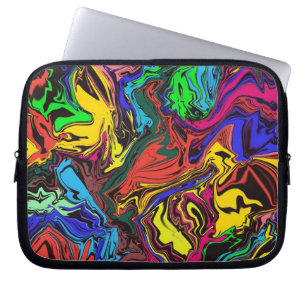 Abstract Colourful Twirly / Pushed / Laptop Sleeve