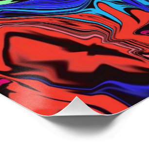 Abstract Colourful Twirly / Pushed / Poster