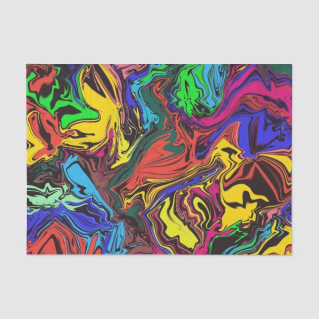 Abstract Colourful Twirly / Pushed / Tissue Paper (Front)