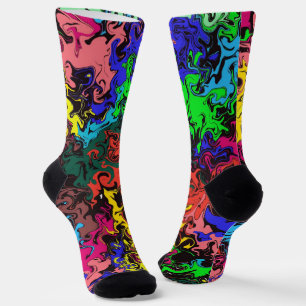 Abstract Colourful Twirly / Socks