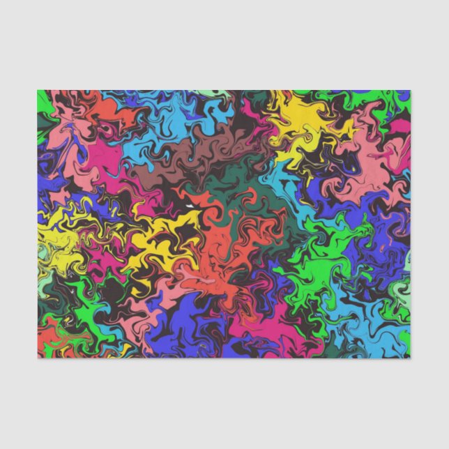Abstract Colourful Twirly /  Tissue Paper (Front)