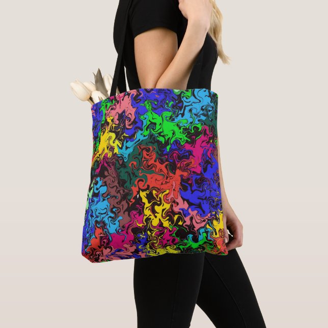 Abstract Colourful Twirly /  Tote Bag (Close Up)