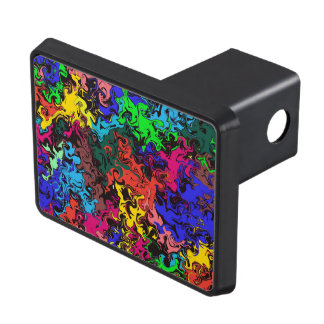 Abstract Colourful Twirly / Trailer Hitch Cover