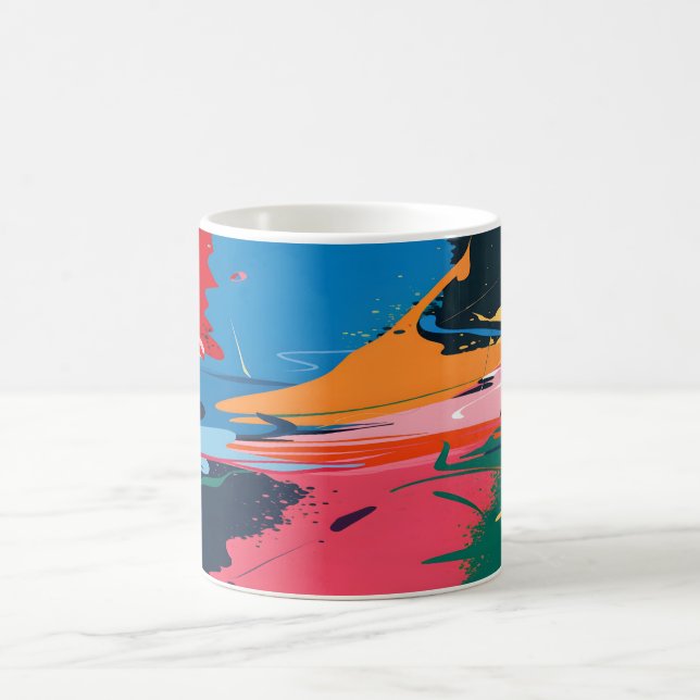 Abstract Colourful Vibrant Coffee Mug (Center)