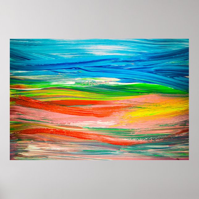 Abstract colourful watercolor artwork poster (Front)