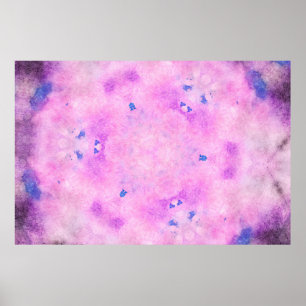 Abstract colourful watercolor. Digital art paintin Poster